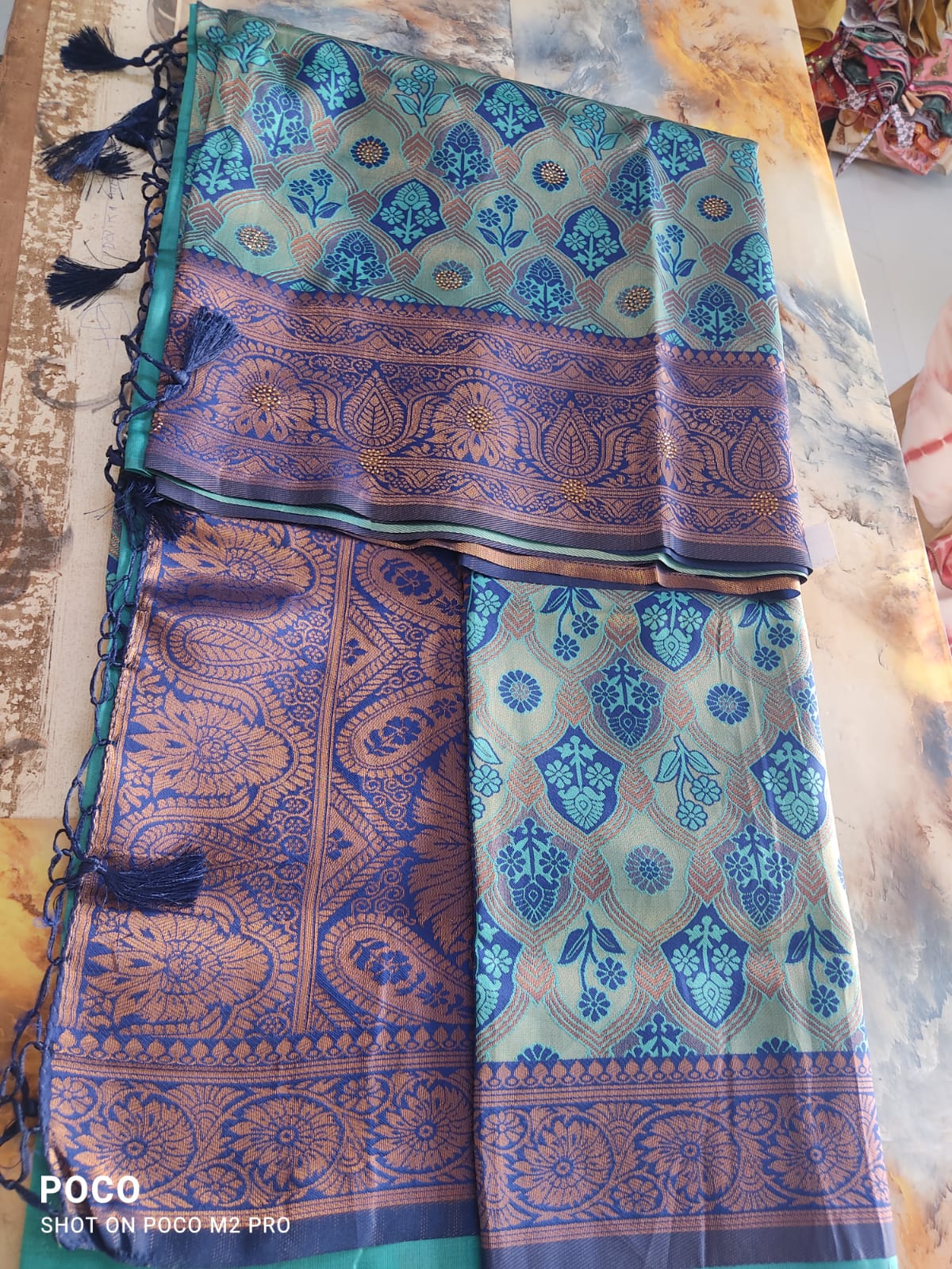 Tissue Fabric Silk Saree - Image 3