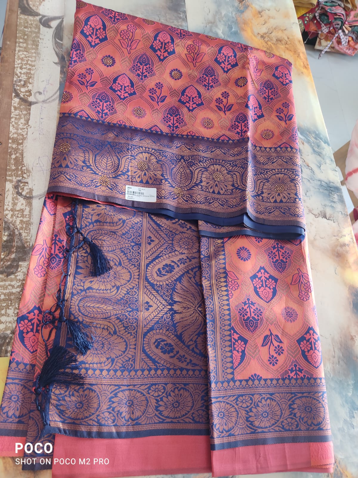 Tissue Fabric Silk Saree - Image 4