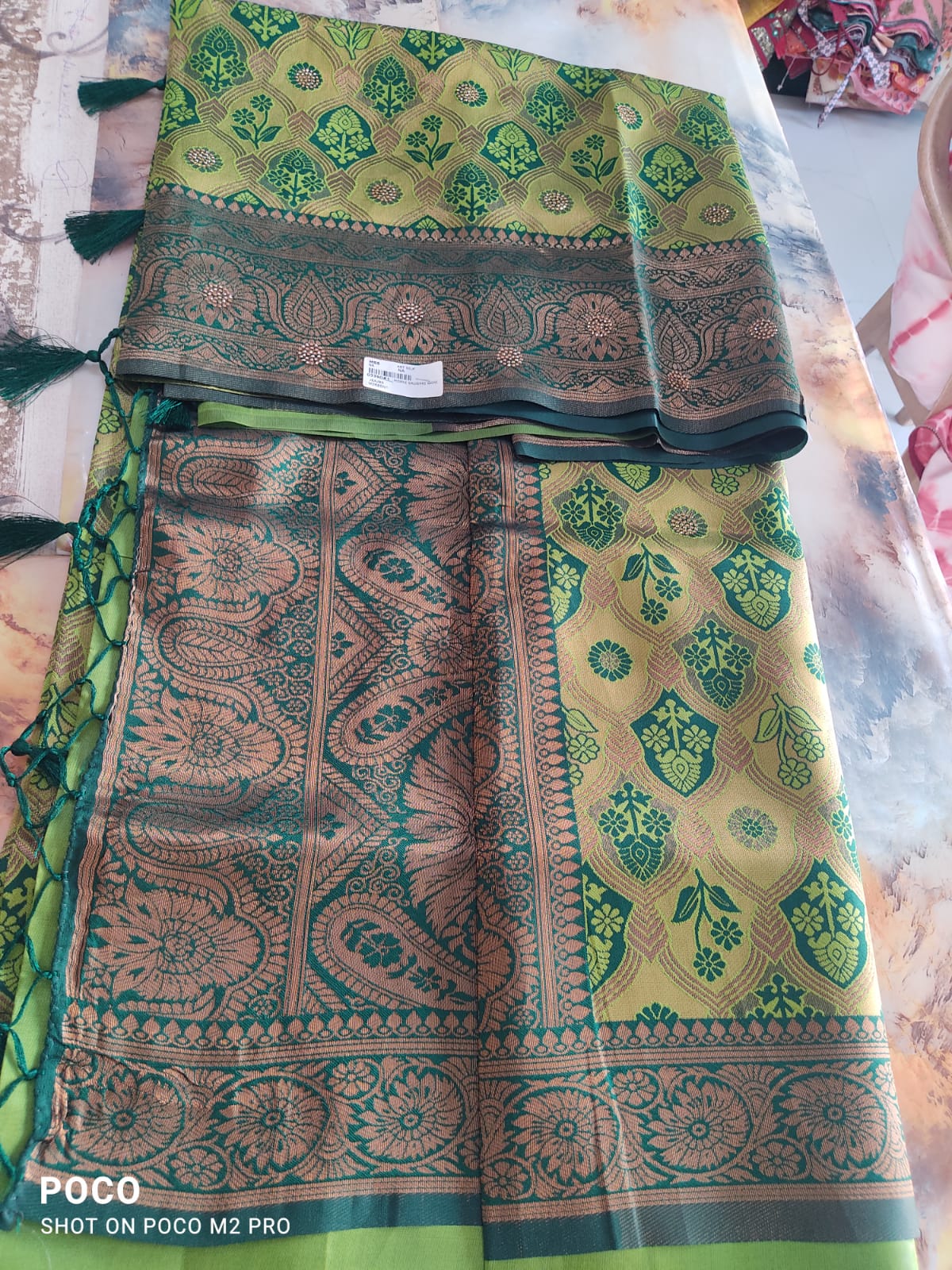 Tissue Fabric Silk Saree - Image 2