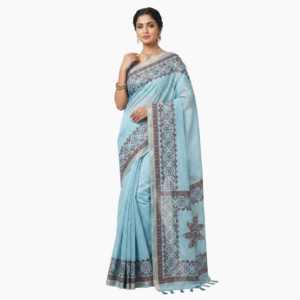 Batik print tissue saree lightweight party wear
